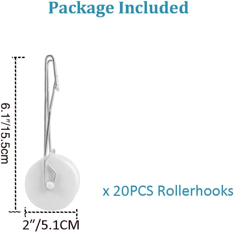 Skiennix 20 Pack Tomato Trellis Roller Hooks - 49.2FT String for Plants, Greenhouse & Vines
