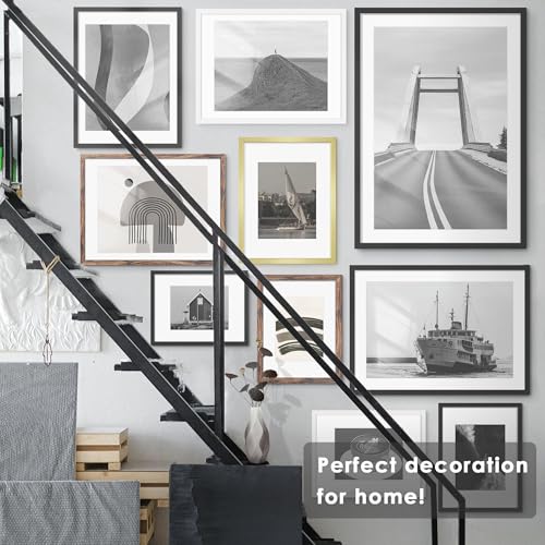 28x40 Black Poster Frame Set - Pack of 2, Classic Wall Photo Frames