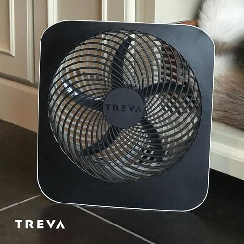 Black Portable Desk Fan 10-Inch Battery or AC Powered 2-Speed Fan - Treva