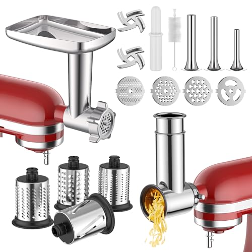 KitchenAid Meat Grinder & Stainless Steel Slicer Shredder Attachment Set