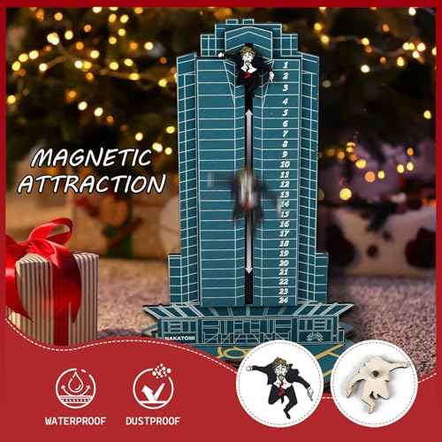 2023 Christmas Die Hard Advent Calendar-Thanksgiving Halloween Christmas Countdown Decoration Calenda£¬Hans Gruber Advent Calendar£¬Hans Gruber Drop from Nakatomi Square, Calendar for Desktop Wooden