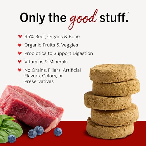 Stella & Chewy's Freeze Dried Dog Food Beef Patties 1lb for Adults & Puppies