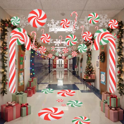 VioraWhite 30 Pcs Christmas Candy Snowflake Classroom Hanging