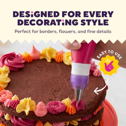 Wilton 55-Piece Cake Decorating Piping Tips Set with Case - Professional Quality