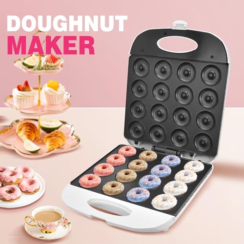 Mini Donut Maker Set - 16 Donuts, Accessories & Non-Stick Surface