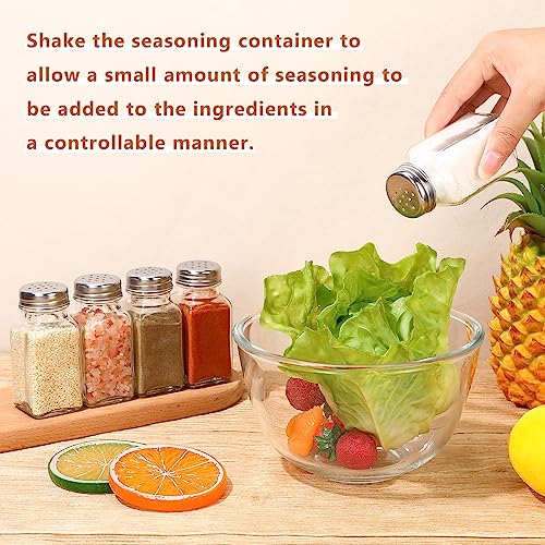 Glass Salt and Pepper Shakers Set - Silver, 2.7oz, Classic Design, 48 Pack