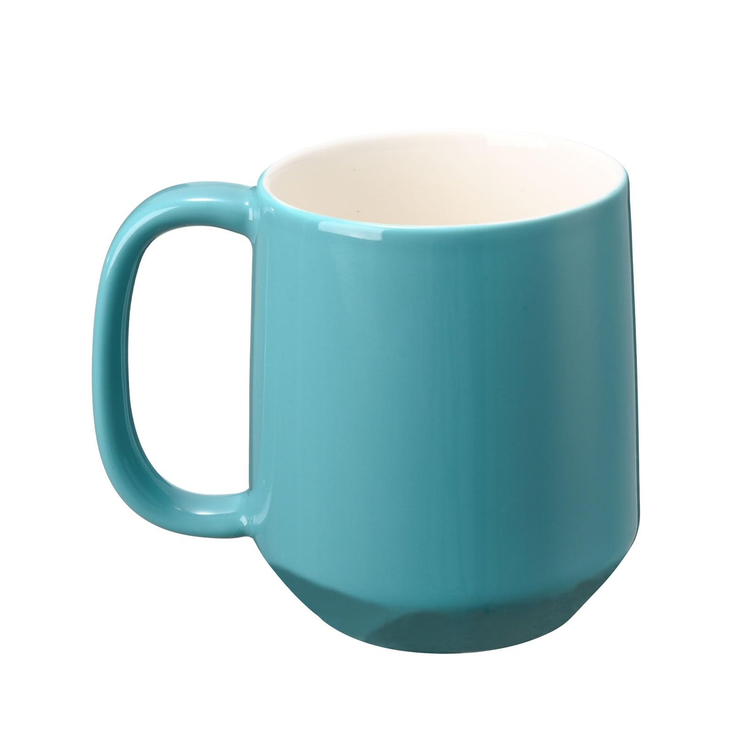 Miicol Ceramic Coffee Mug, 16 oz Large Coffee Cup, Tea Mug with Handle, Flat Bottom Mug for Men, Women, Office, Microwave and Dishwasher Safe, Multi-Color, Mint Blue