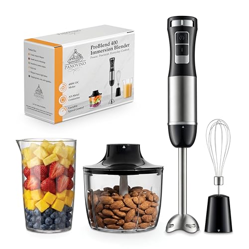 Black Handheld Immersion Blender with 7-Speed Control - PANOVINO