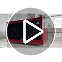 Frigidaire 1.1 cu ft Red Microwave Oven - 1000W, Touchpad, Child Lock