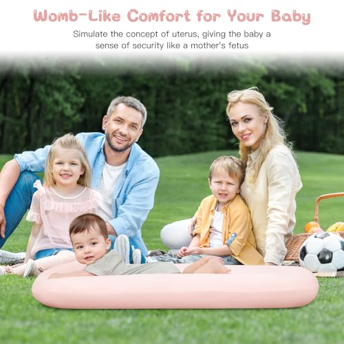 Baby Lounger for Newborn 0-24 Months - Pink Cotton Support Cushion