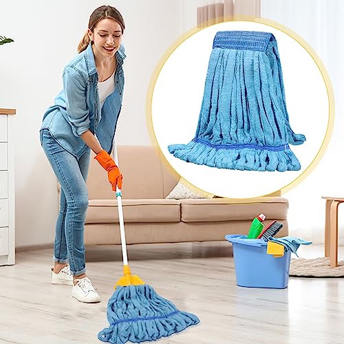 Microfiber Mop Head Refill 10 Pack - Blue 18 oz Commercial Floor Cleaning