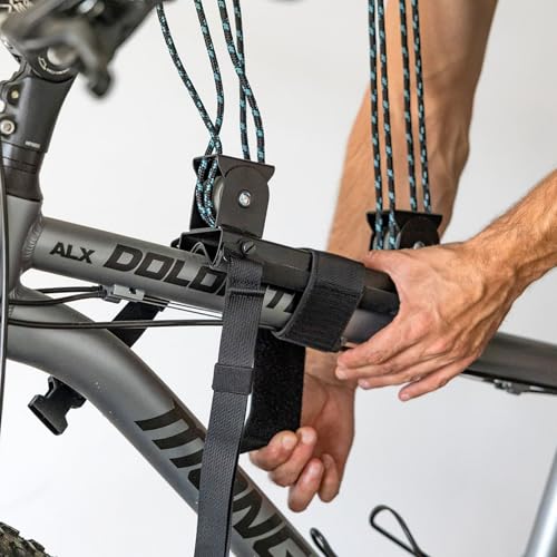 StoreYourBoard Garage Ceiling Bike Hoist System - Adjustable Pulley Lift for All Bikes