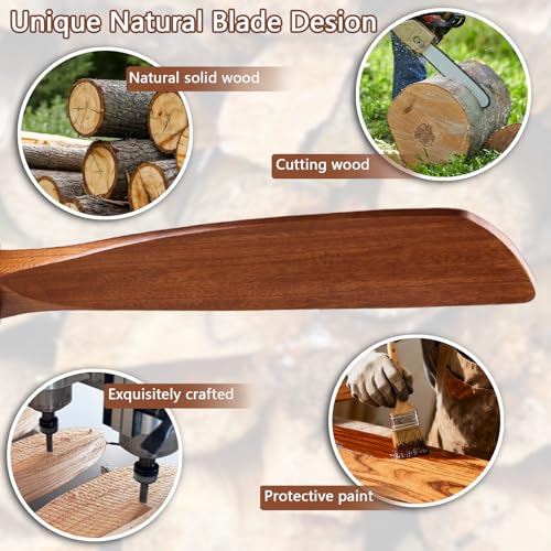 52-Inch Wooden Outdoor Ceiling Fan with Light and Remote Control - Black + Walnut