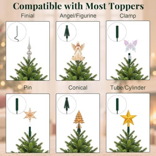 Christmas Tree Topper Holder - Adjustable Metal Stabilizer for Tree Toppers