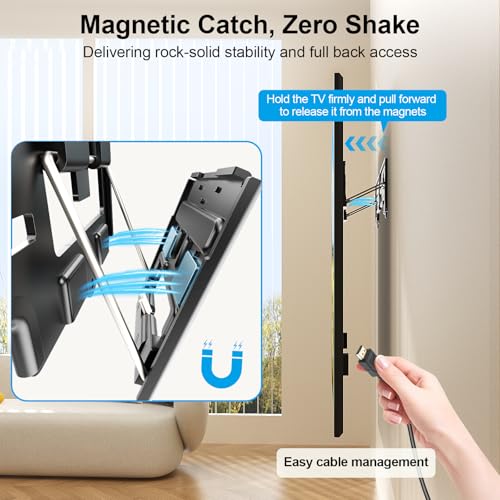 42-100 Inch Ultra Slim TV Wall Mount for Up to 176lbs - Space-Saving Design