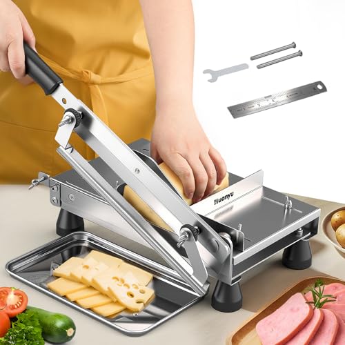 Huanyu Stainless Steel Cheese Slicer with Adjustable Thickness, Multipurpose Food Cutter