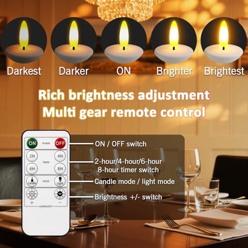 Rechargeable LED Tea Lights with Remote Control & USB Charging Base - 60H runtime