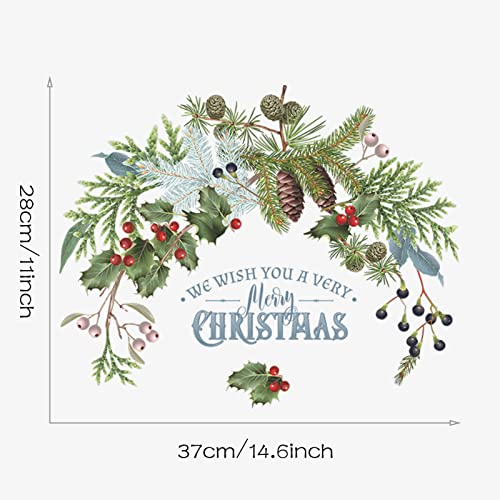 Christmas Decal Stickers Wall Decals for New Year Happy Christmas Christmas Tree Vinyl Wall Art Decals Decor Removable Modern for Christmas Party Supplies Home Window Decor xmas010