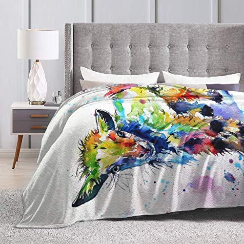 Goat Blanket Goat Gifts for Girls Boys Kids Cute Colorful Couch Sofa Throw Blanket Flannel Animals Birthday Gifts - 40''x50''