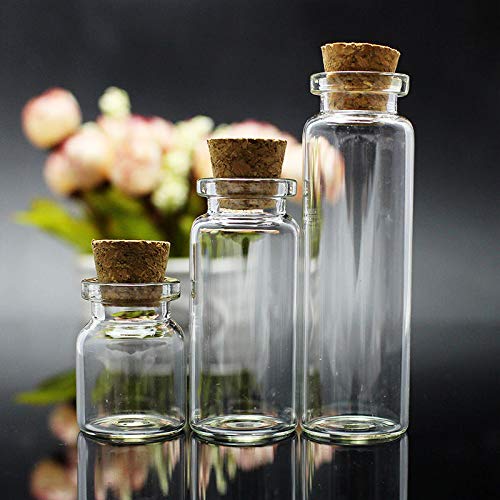 Cork Stoppers - 100-Pack Mini Cork Stoppers, Tapered Corks Bottle Plugs, 5 Sizes