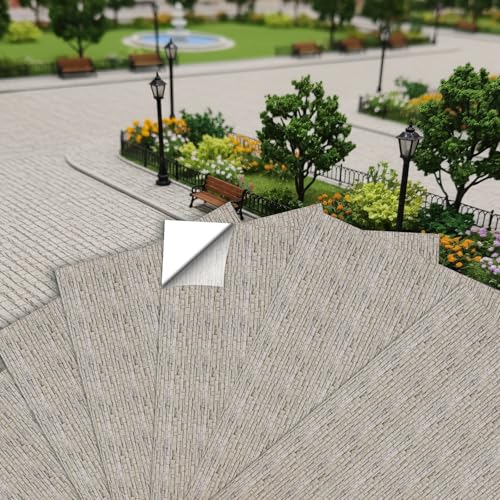 Warmtree 6-Pack Village Road Snow Mat Set for Christmas Village Decor