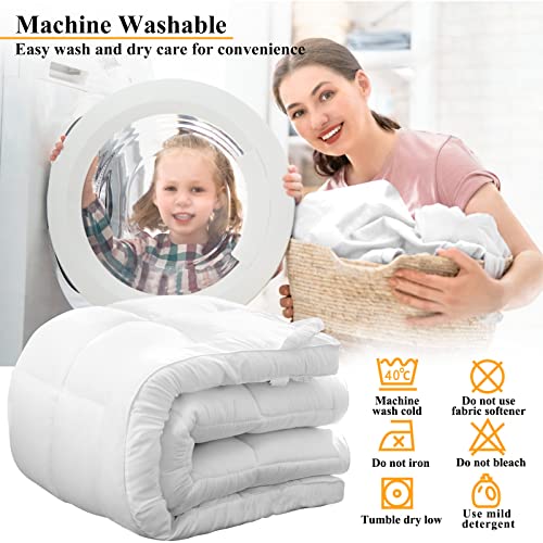 California King Mattress Topper 1400 GSM Extra Thick Cooling Pillow Top - Milky White, 2 Inch