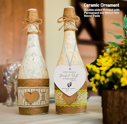 ZVMIS Heart Shaped Christmas Ornament Pregnancy Announcement Gift - 183-every good perfect gift