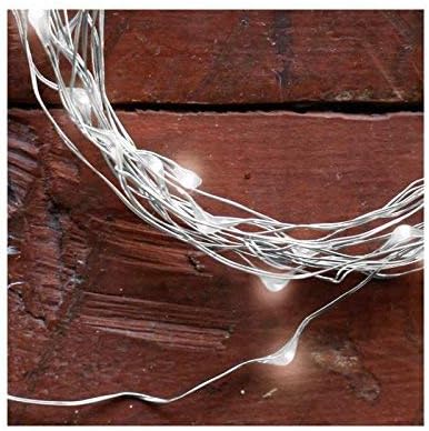 Battery Operated 6 ft Silver Fairy String Lights - LED Decorative Lights for Home & Party