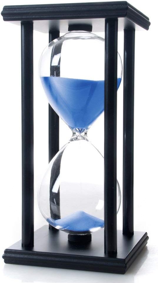 60-Minute Wood Sand Timer Hourglass | Bellaware White Decorative Timer