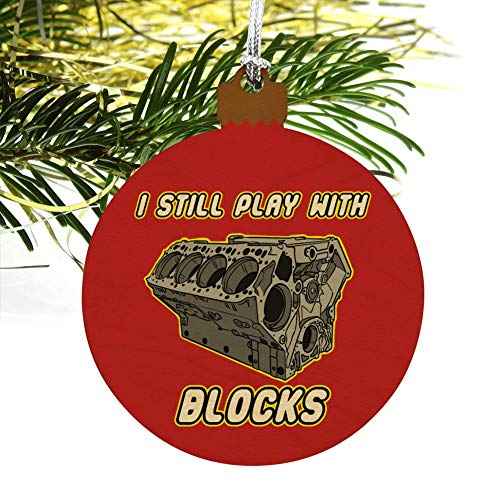 GRAPHICS & MORE I Still Play with Blocks Automotive Mechanic Car Engine Wood Christmas Tree Holiday Ornament