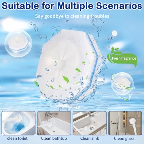 100 Count Toilet Bowl Brush Refills - Upgraded 3-Layer Thickened Design, No Falling Apart, 5X Cleaning Power, Touch-Free Replacement