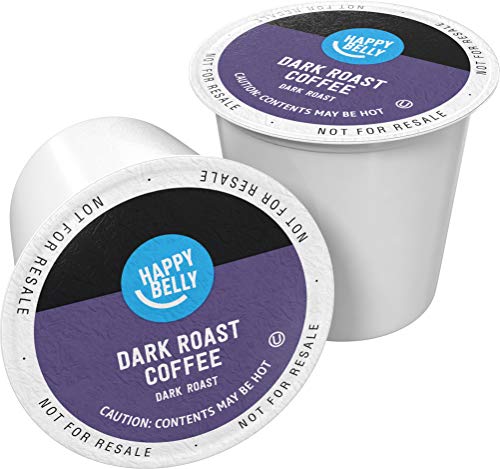 Happy Belly Dark Roast Coffee Pods - 100 Count, Compatible with Keurig 2.0
