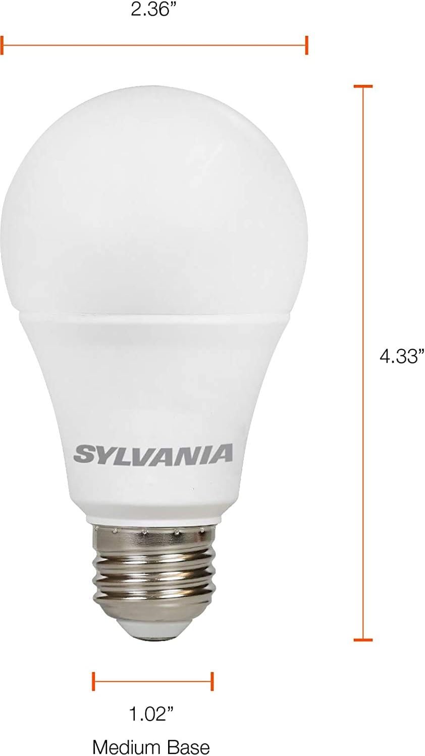 Sylvania ECO LED Light Bulb - 60W Equivalent, 9W Efficient, Soft White, Frosted | 8 Pack, 750 Lumens, 2700K