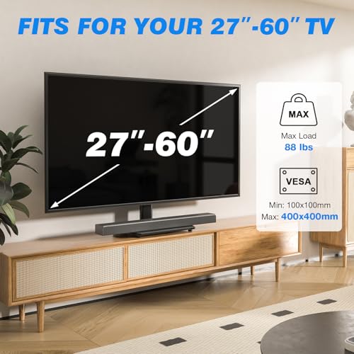 Rfiver Universal Swivel TV Stand for 27-60 Inch TVs, Adjustable Height & Strong Steel Construction