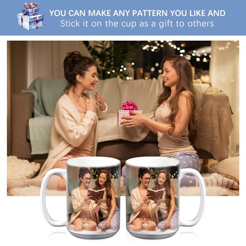 15 Pack 15oz Sublimation Mugs with Boxes - White Coffee Cups for Custom Printing