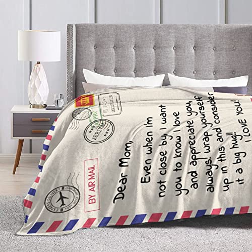 Mom Blanket Dear Mom Birthday Gifts 60 x 50 Inches - Mother's Day Gift