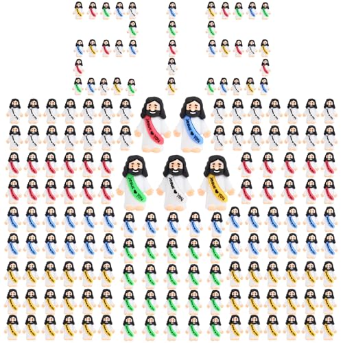 Small Jesus Figurines Set - 215 Religious Miniatures for Easter Gifts & Decorations
