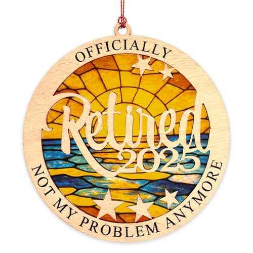 Retirement Gifts for Men Women, Funny 2025 Retired Ornament, Happy Retirement Decorations for Christmas Tree, Unique Ornaments Gifts Idea for Coworker, Boss, Teacher ? Retired Party Decorations
