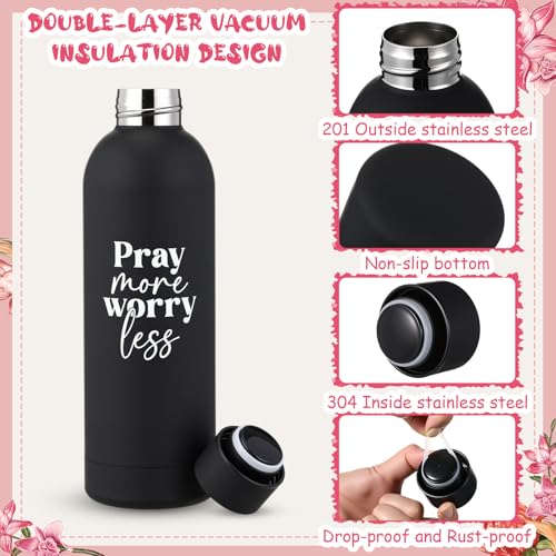 Christian Water Bottles 17oz Multicolor Set of 10 - Inspirational Stainless Steel Drinkware for Gifts
