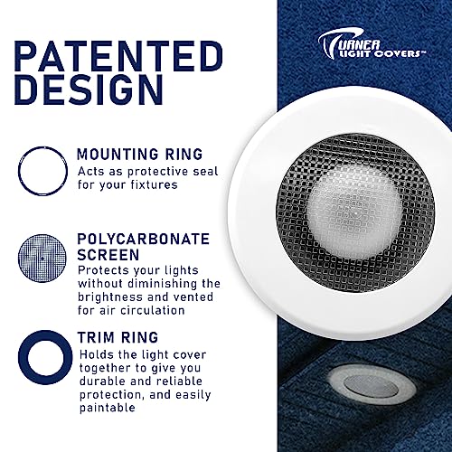 10 Pack Turner White Recessed Light Cover Kit for Indoor & Outdoor Ceiling
