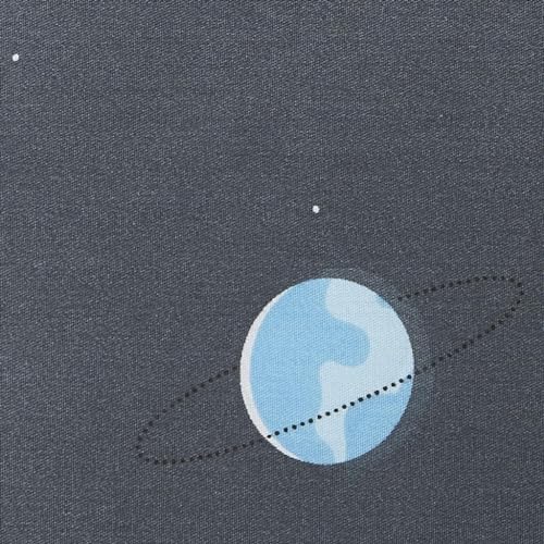 Extra Long Toddler Nap Mat with Pillow & Blanket - Galaxy Space Design, 60x20 Inches, Gray
