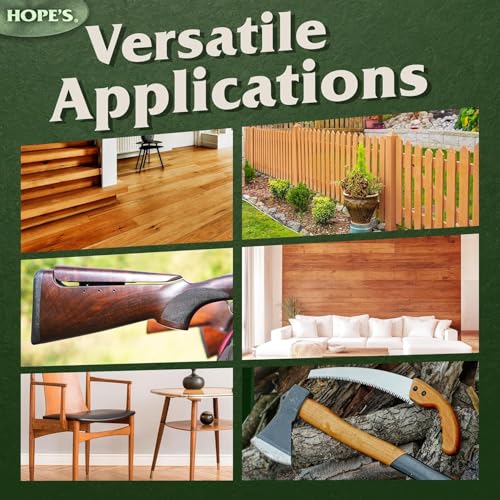 Hope's 100% Pure Tung Oil Food Safe Wood Finish 32 Fl Oz - Natural Penetrating Sealant for Furniture & Surfaces