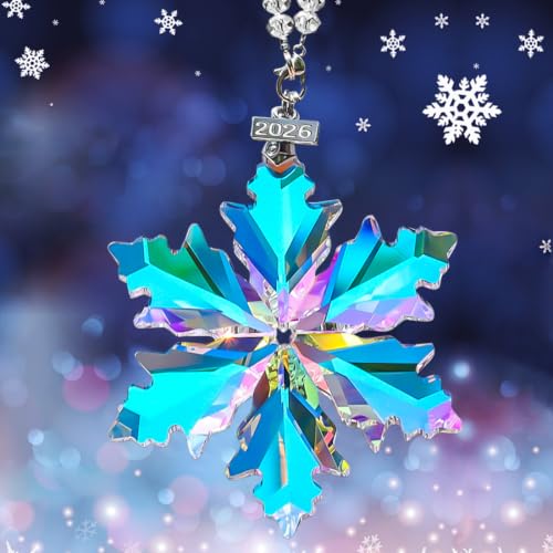 BAOXUE 2026 Crystal Snowflake Christmas Ornament - Crystal Variation