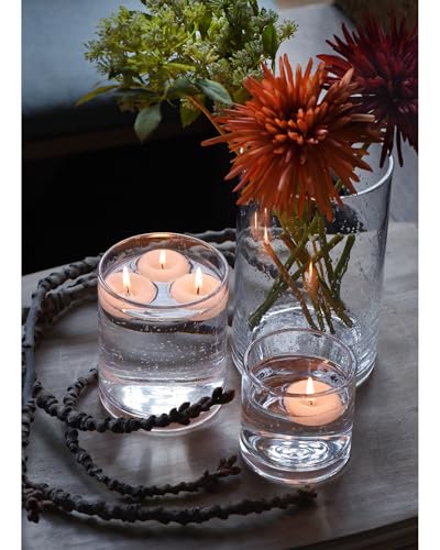 Glass Candle Holders Set 3 Pieces - Clear Bubbles Cylinder - Bubbles Clear Variation