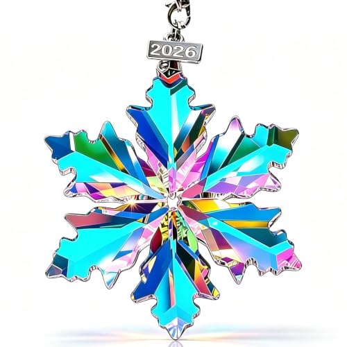 BAOXUE 2026 Crystal Snowflake Christmas Ornament - Crystal Variation
