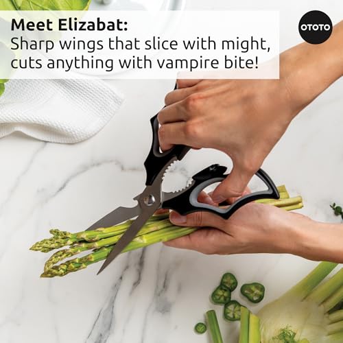 OTOTO Boo-tiful Crew Halloween Kitchen Decor Bundle - Vampire, Bat & Witchy Bottle Openers & Garlic Crusher