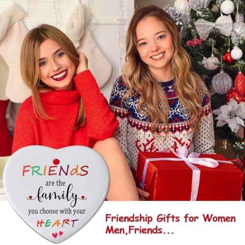 Friends Christmas Ornaments 2025, Friend Ornaments for Women, Friends are The Family We Choose Ornament, Best Friend, Friendship Gifts for Women