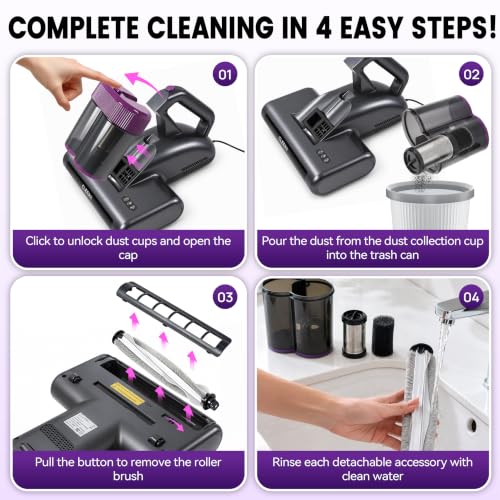 Pro Mattress Vacuum Cleaner 16kPa Suction 500W Corded Bed & Sofa Cleaner