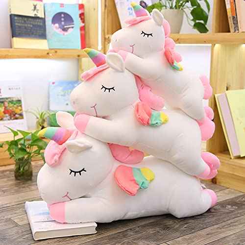 Unicorn Stuffed Animals, Soft Unicorn Plush Hugging Pillow Toy Gifts for Kids (White, 12 in)