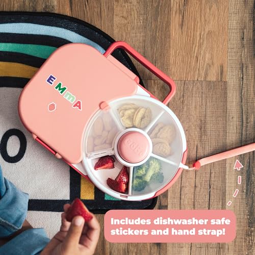 GoBe Kids Lunchbox with Snack Spinner & Mint Green Hand Strap - 2-in-1 Bento Container